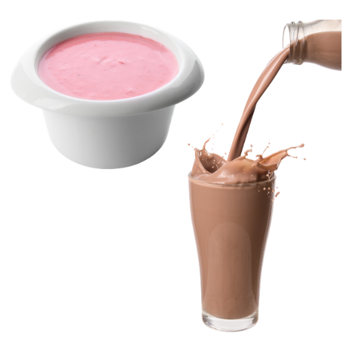 Flavored milk and yogurt