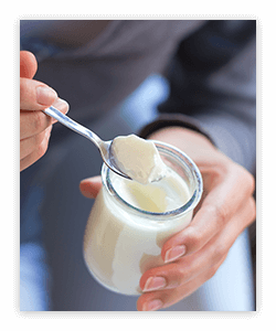 Probiotic-rich dairy foods play a role in a healthy eating pattern.