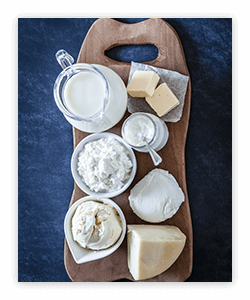 Cheese, milk and yogurt play a role in a healthy eating pattern.