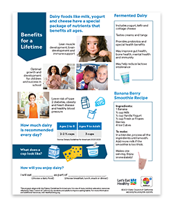 Learn how milk + dairy are an important part of healthy eating.