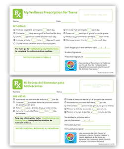 Our wellness prescription pads promote behavior changes within families. 