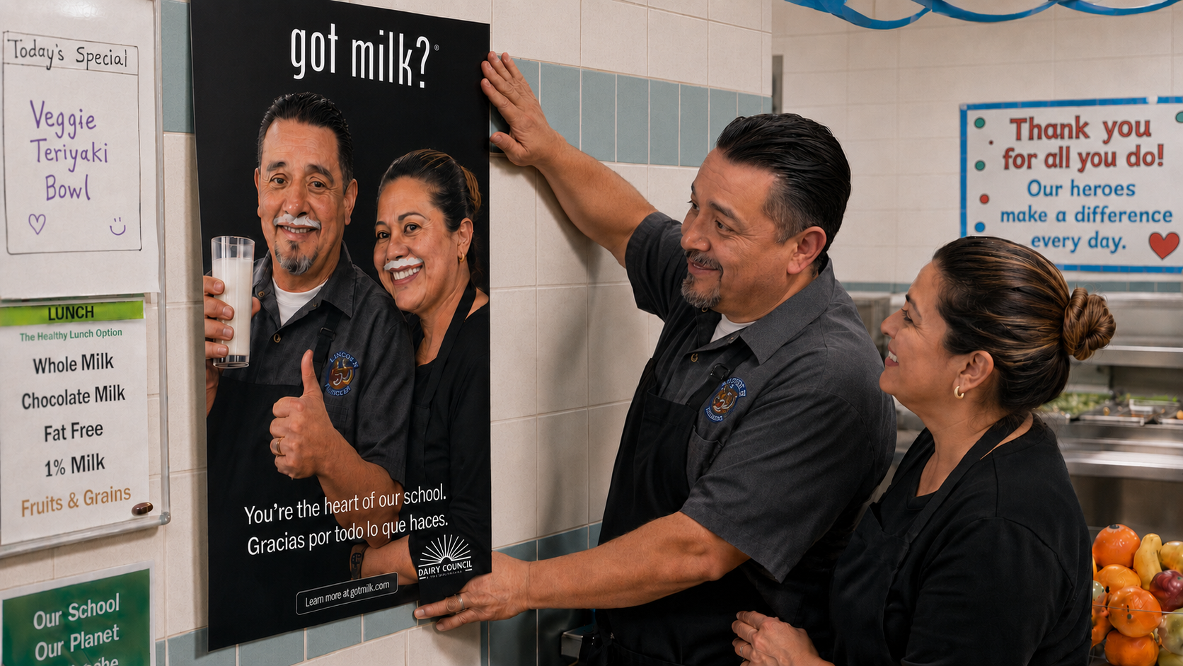 Man taking photo of food service professional to nominate an Unsung Hero
